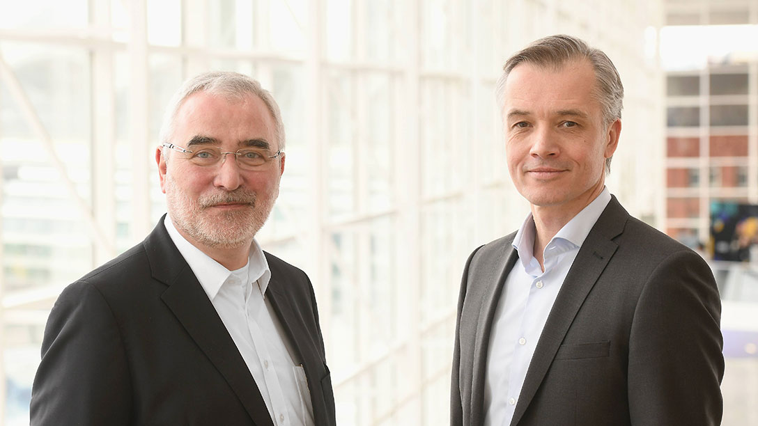 Managing Directors of Hamburg Messe und Congress in 2018: Bernd Aufderheide (left) and Uwe Fischer (right)